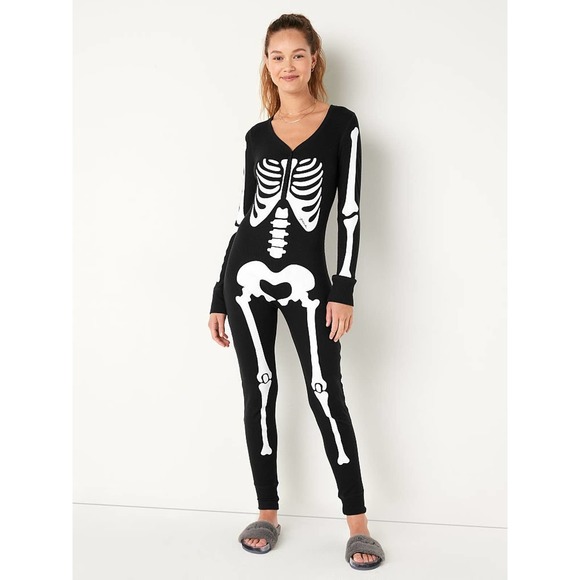 PINK Victoria's Secret Other - Victoria's Secret PINK Skeleton Thermal Sleep Onesie One-Piece X-Large NWT